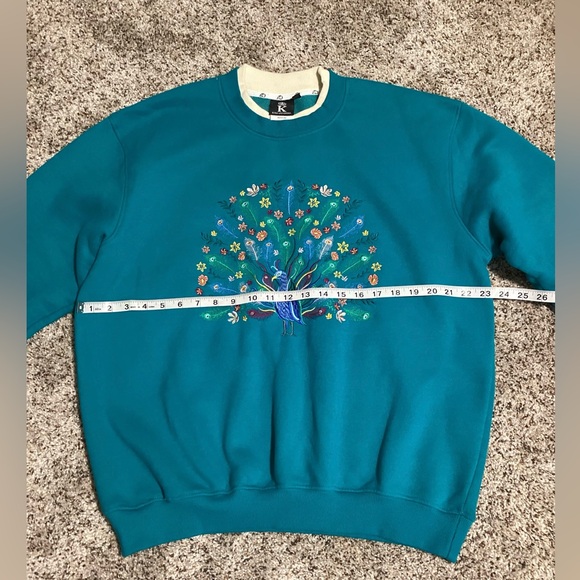 Vintage Peacock K King Universal Sweater Women Size 1XL Peacock Fall Winter - Picture 3 of 7